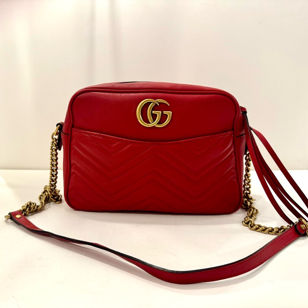 Gucci Double G Marmont Medium Camera bag w/COA